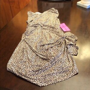 Betsey Johnson Leopard Print Asymmetrical Dress